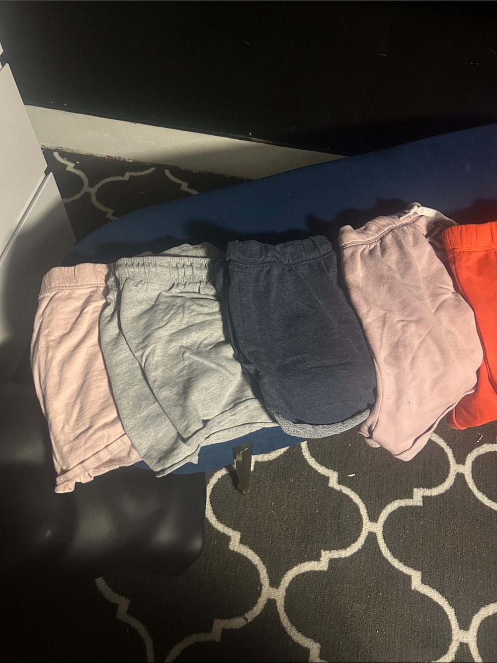 Bundle of 6 Women’s Athletic Shorts - Pink, Orange, Light Pink, Navy, Gray - Picture 2 of 3